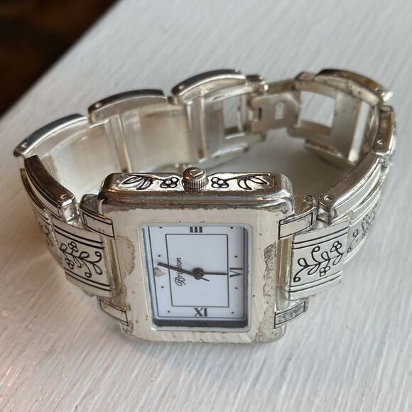 Brighton Dresden silver etched square chunky link watch - Picture 6 of 6